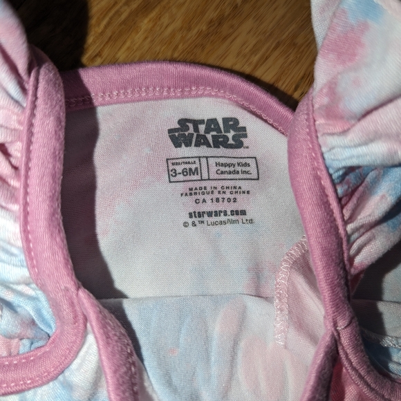 2/$22. Baby Yoda Star wars romper. Baby girl tie dye. - Picture 3 of 3